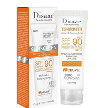 Disaar SPF90 Oil-Free Sunscreen Cream 40g | Instant Protection UVA