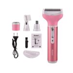 Kemei KM-6637 Multi-Functional 4 In 1 Rechargeable Women Body Shaver