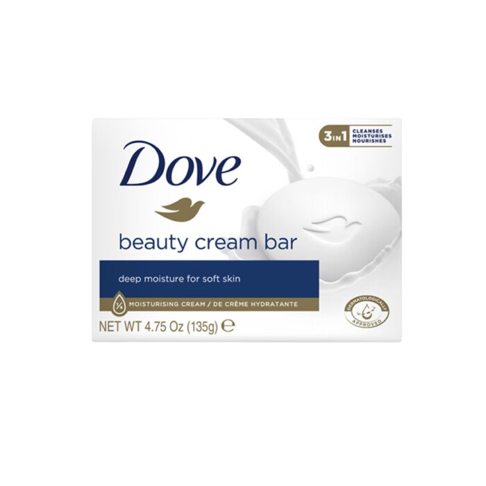Dove Beauty Bar Soap White 135g (Made in India) - Image 1